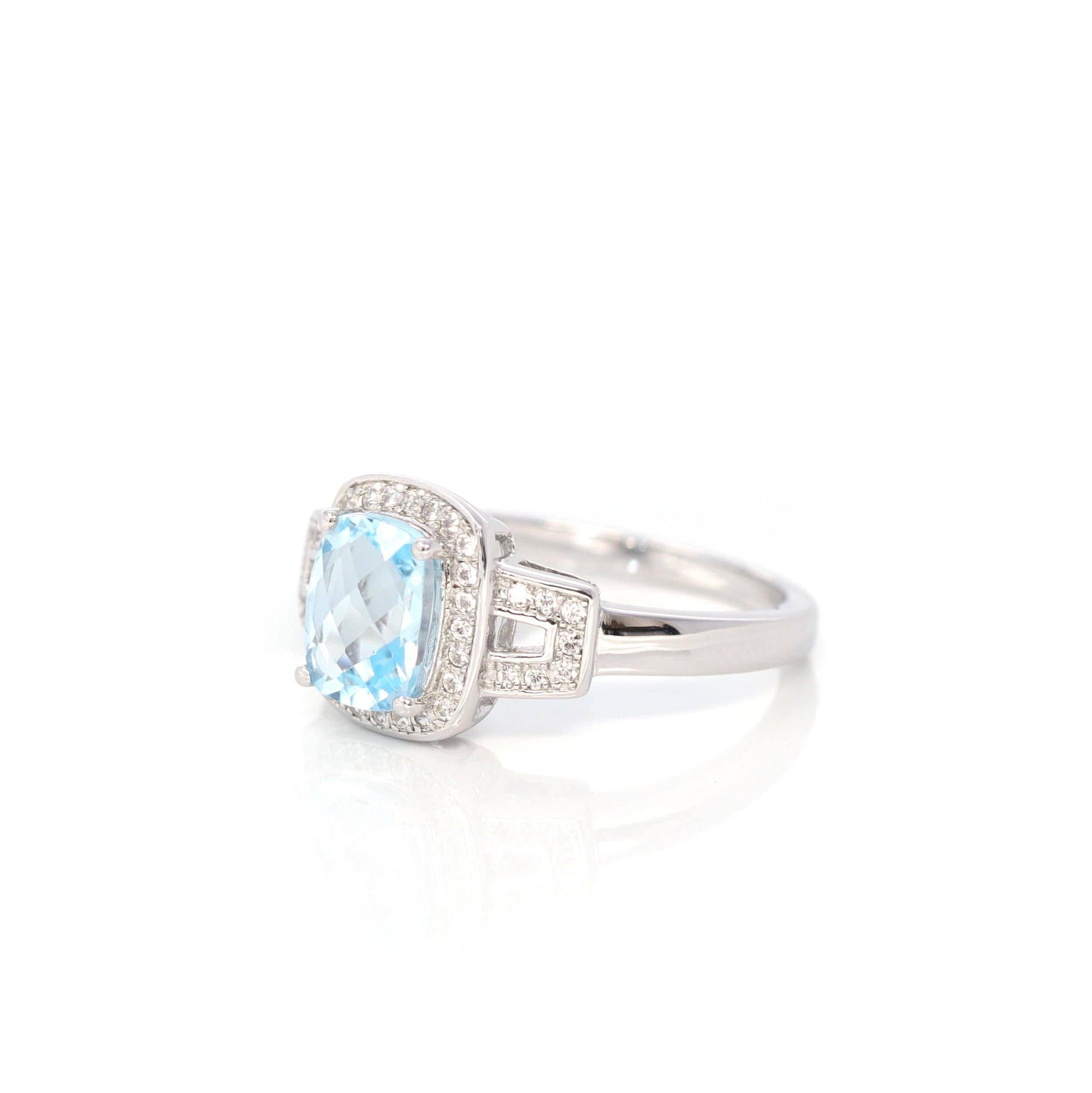 Baikalla Jewelry Gemstone Ring Baikalla™ Sterling Silver Sky Blue Topaz Ring