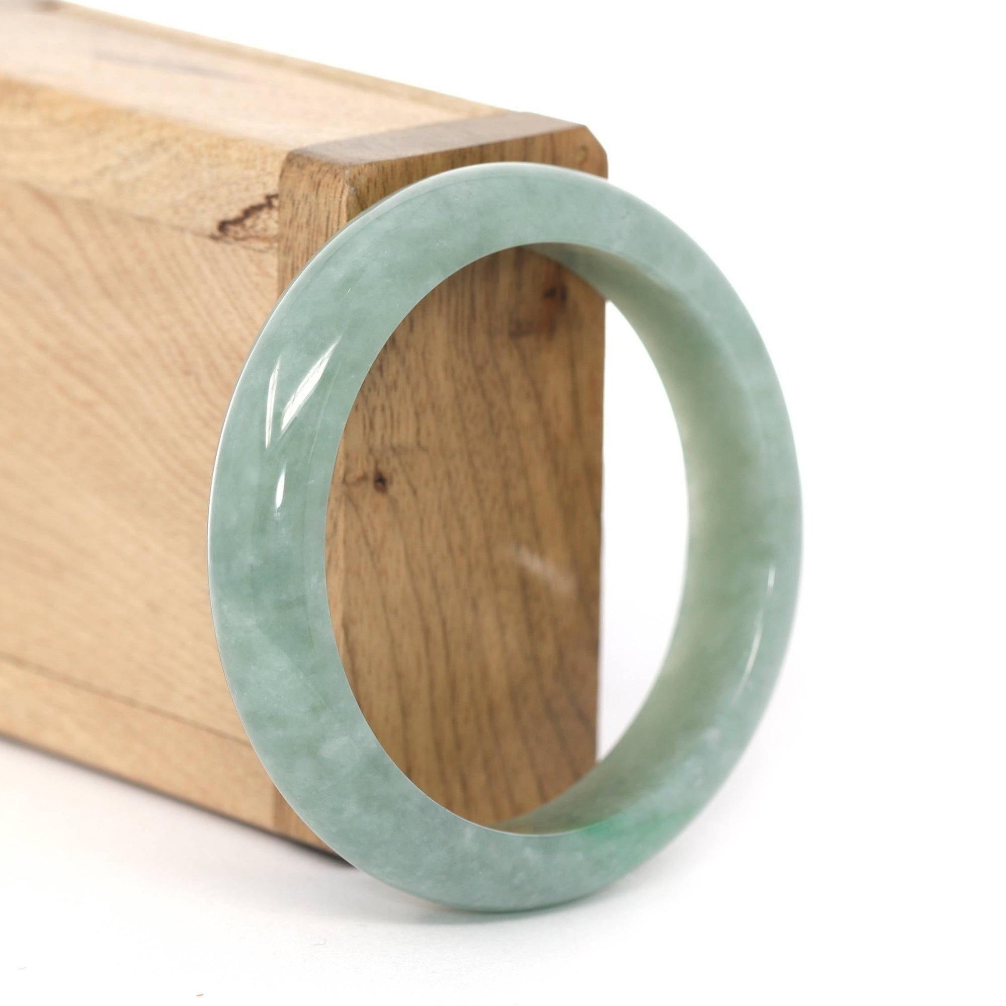 Baikalla Jewelry Jadeite Jade Bangle Bracelet Baikalla &quot;Classic Bangle&quot; Deep Green Natural Burmese Jadeite Jade Bangle ( 55.08 mm ) 