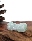 Baikalla Jewelry genuine jadeite carving Genuine Burmese Green Jadeite Jade PiXiu Pendant Necklace