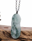 Baikalla Jewelry Jade Carving Necklace Baikalla™ "Soaring dragon" Natural Jadeite Jade Blue Green Pendant Necklace For Men, Collectibles