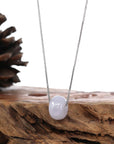 Baikalla Jewelry Jade Pendant Necklace Baikalla "Good Luck Button" Necklace Lavender Jadeite Jade Lucky Ping An Kou Necklace