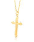 Baikalla Jewelry 24K Pure Yellow Gold Pendant 24K Yellow Gold Cross Pendant Necklace