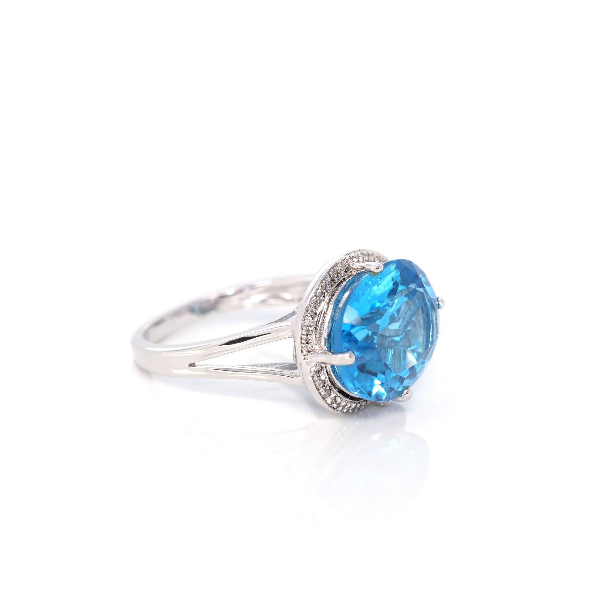 Baikalla Jewelry Gemstone Ring Baikalla™ Sterling Silver Sky Blue Topaz Ring