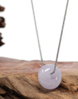 Baikalla Jewelry Jade Pendant Necklace Baikalla "Good Luck Button" Necklace Lavender Jadeite Jade Lucky Tong Tong Necklace