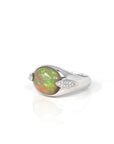 Baikalla Jewelry Gold Opal Ring Baikalla™ "Charlotte" 18K Gold Ethiopian Opal Men's Ring