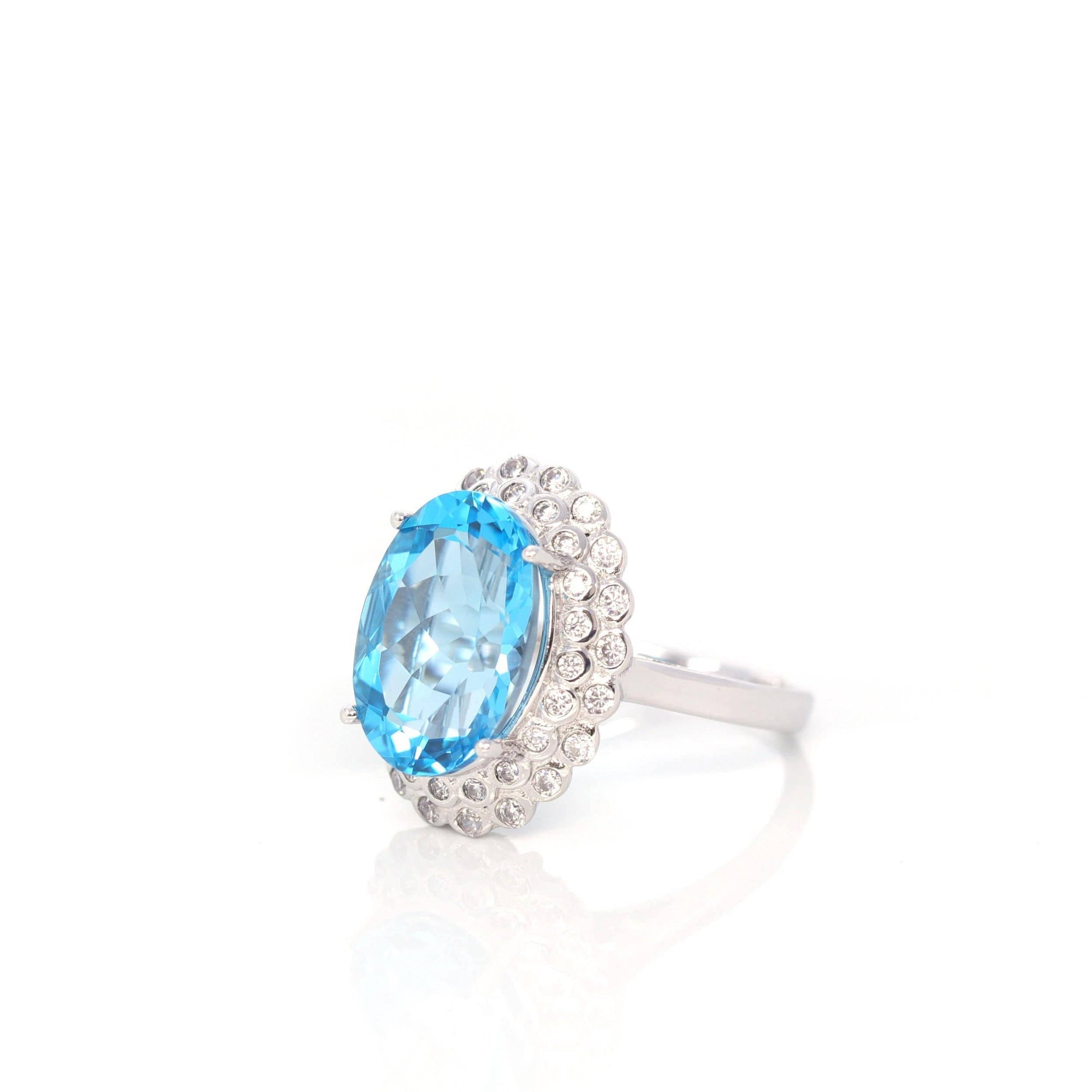 Baikalla Jewelry Gemstone Ring Baikalla™ Sterling Silver Sky Blue Topaz Ring