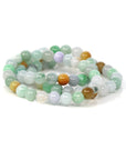 Baikalla Jewelry jade beads bracelet Genuine Jadeite Jade Round Multiple Colors Beads Bracelet (8.5 mm)