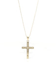 Baikalla Jewelry 14K Pure Yellow Gold Pendant 14k Yellow Gold Cross Charm Necklace