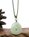 Baikalla Jewelry Jade Pendant Necklace Genuine White Nephrite Jade Violin Pendant Necklace