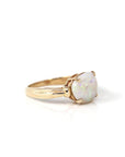 Baikalla Jewelry Gold Opal Ring 14k Yellow Gold Natural Australian Opal Ring