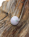 Baikalla Jewelry Jade Pendant Necklace Baikalla™ "Good Luck Button" Necklace Real Lavender Jade Lucky KouKou Pendant Necklace