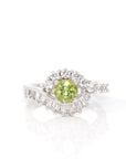 Baikalla Jewelry Sterling Silver Gemstone Ring Baikalla™ Gemstone Collection Sterling Silver Genuine Peridot & CZ Vintage Ring