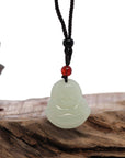 Baikalla Jewelry Jade Pendant Necklace Small Buddha Baikalla™ "Goddess of Compassion Buddha" Genuine White Jade Pendant Necklace