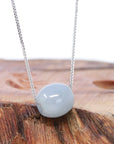 Baikalla Jewelry Jade Pendant Necklace Baikalla™ "Good Luck Button" Necklace Real Lavender Jade Lucky TongTong Pendant Necklace