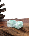 Baikalla Jewelry genuine jadeite carving Genuine Burmese Green Jadeite Jade PiXiu Pendant Necklace