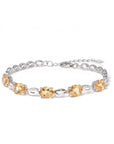 Baikalla Jewelry Sterling Silver Gemstone Bracelet Baikalla™ Sterling Silver Natural Amethyst & Citrine Bracelet For Her