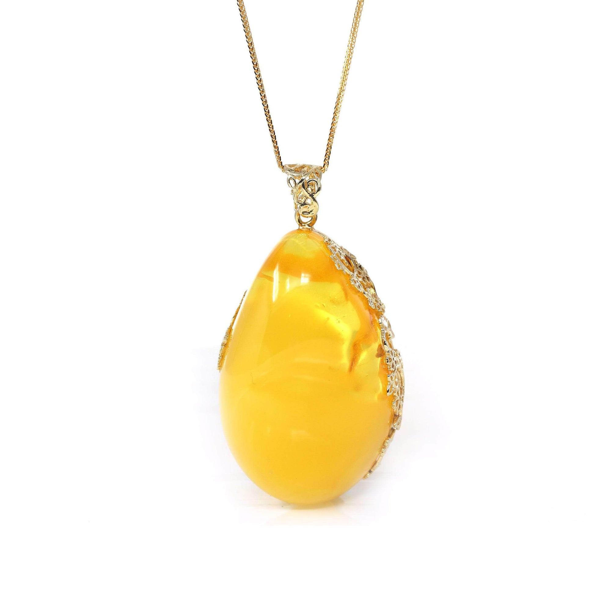 Baikalla Jewelry Gemstone Ring Baikalla™ Sterling Silver Exquisite Poland Amber Pendant