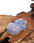 Baikalla Jewelry genuine jadeite carving High-End Genuine Burmese Lavender Jadeite Jade PiXiu Pendant Necklace (Feng-Shui Lucky)