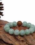 Baikalla Jewelry jade beads bracelet Jadeite Jade 13mm Round Green Beads Bracelet ( 13 mm )