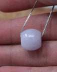 Baikalla Jewelry Jade Pendant Necklace Baikalla™ "Good Luck Button" Necklace Real Lavender Jade Lucky TongTong Pendant Necklace