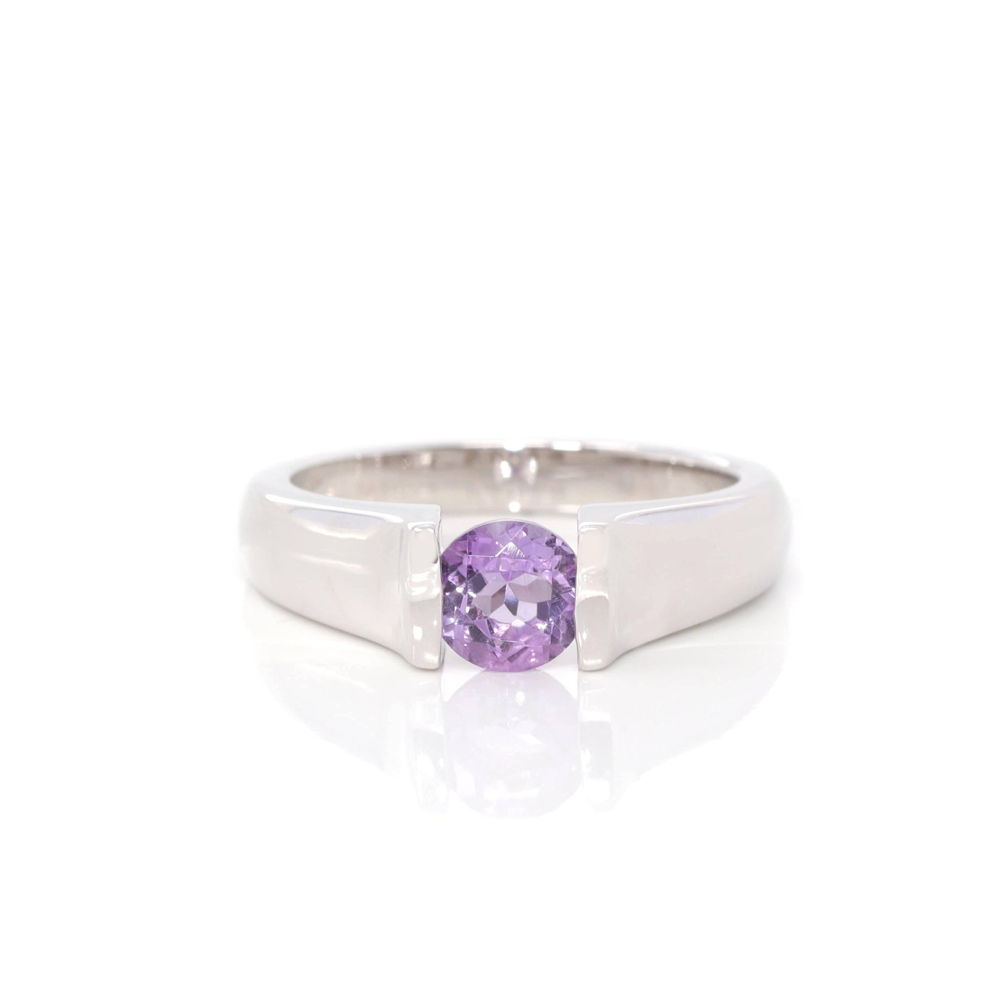 Baikalla Jewelry Gemstone Ring Amethyst Baikalla™ Sterling Silver Oval Swiss Blue Topaz &amp; Amethyst Ring