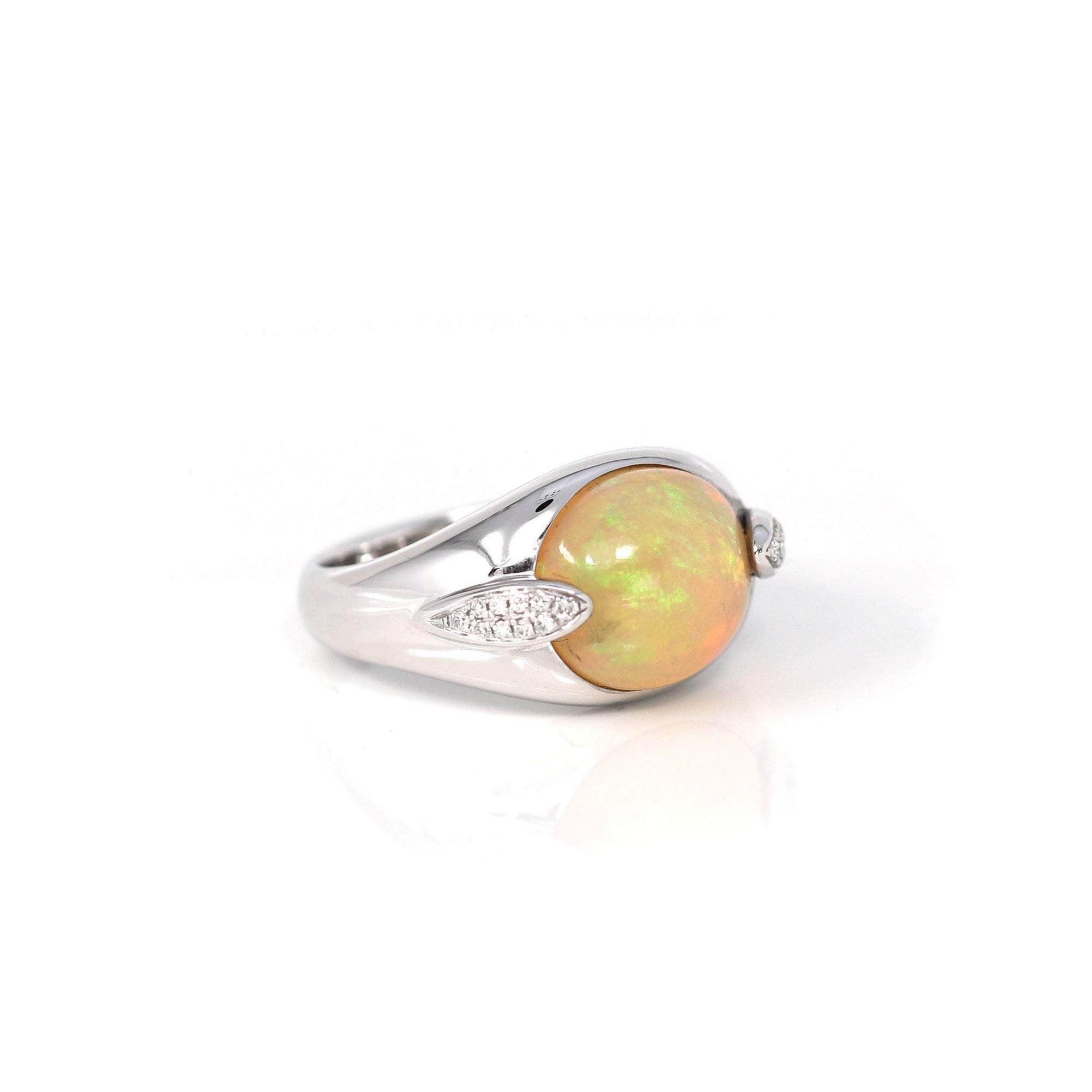 Baikalla Jewelry Gold Opal Ring Baikalla™ &quot;Charlotte&quot; 18K Gold Ethiopian Opal Men&#39;s Ring