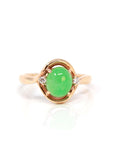 Baikalla Jewelry Jadeite Engagement Ring 5 Baikalla™ "Irina" 18k Rose Gold Natural Imperial Jadeite Engagment Ring