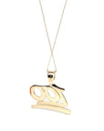 Baikalla Jewelry 24K Pure Yellow Gold Pendant 14k Yellow Gold "100" Pendant Necklace