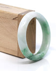 Baikalla Jewelry Jadeite Jade Bangle Bracelet Baikalla™ "Classic Bangle" Genuine Burmese Green Jadeite Jade Bangle Bracelet (57.0 mm) 