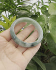 Baikalla Blue-Green Classic Real Jadeite Jade Bangle Bracelet (54.76mm) 