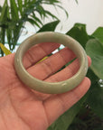 Baikalla "Classic Bangle" Yellow Green Natural Burmese Jadeite Jade Bangle (57.51mm )