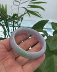 Baikalla Natural Lavender- Green Jadeite Jade Bangle Bracelet (56.24 mm) 