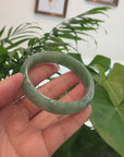 Baikalla Forest Green Classic Real Jadeite Jade Bangle Bracelet (57.69mm) 