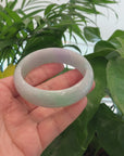 Baikalla™ "Classic Bangle" Genuine Jadeite Jade Lavender Green Bangle Bracelet (60.25mm)