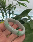 Genuine Burmese Jadeite Jade Bangle Bracelet (55.8 mm) 