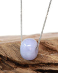 Baikalla Jewelry Jade Pendant Necklace Baikalla™ "Good Luck Button" Necklace Real Lavender Jade Lucky KouKou Pendant Necklace