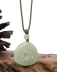 Baikalla Jewelry Jade Pendant Necklace Genuine White Nephrite Jade Violin Pendant Necklace