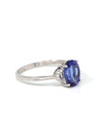 Baikalla Jewelry 18k Gold Tanzanite Ring 5 18k White Gold Natural Tanzanite Diamond Anniversary Ring