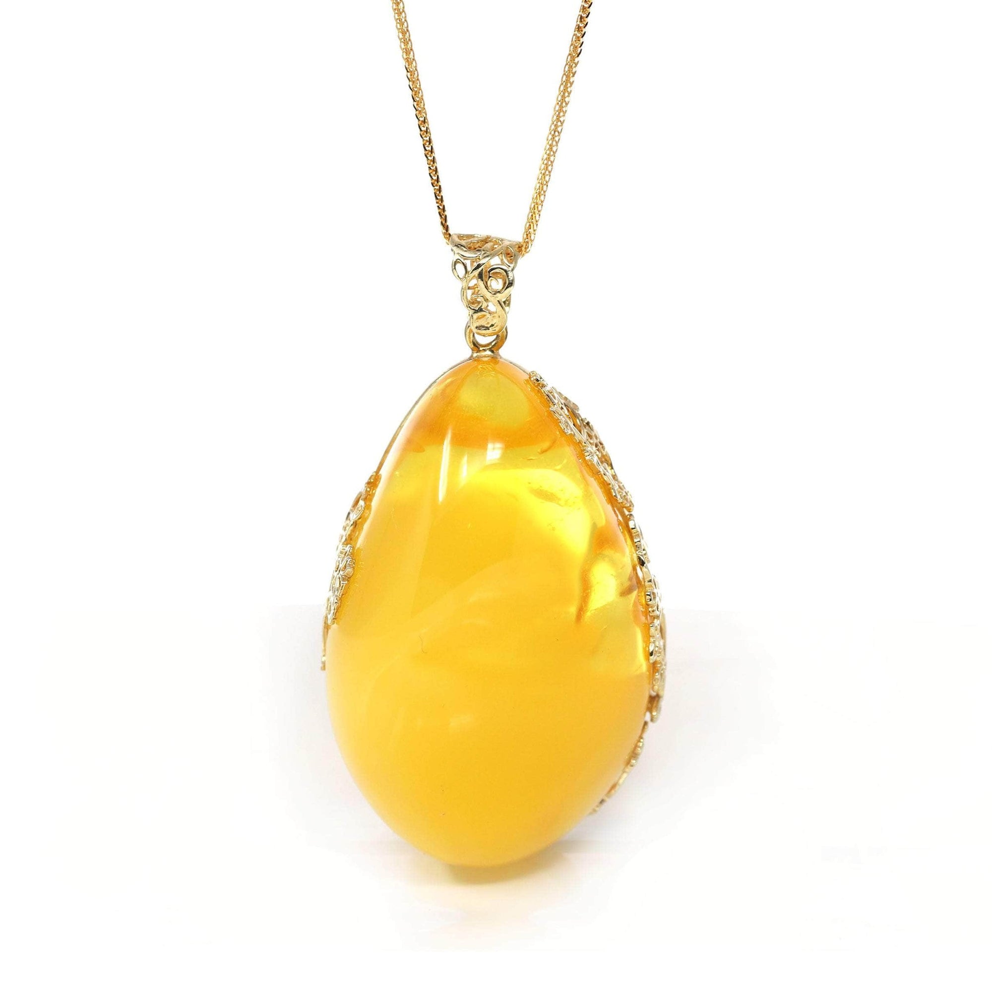 Baikalla Jewelry Gemstone Ring Baikalla™ Sterling Silver Exquisite Poland Amber Pendant