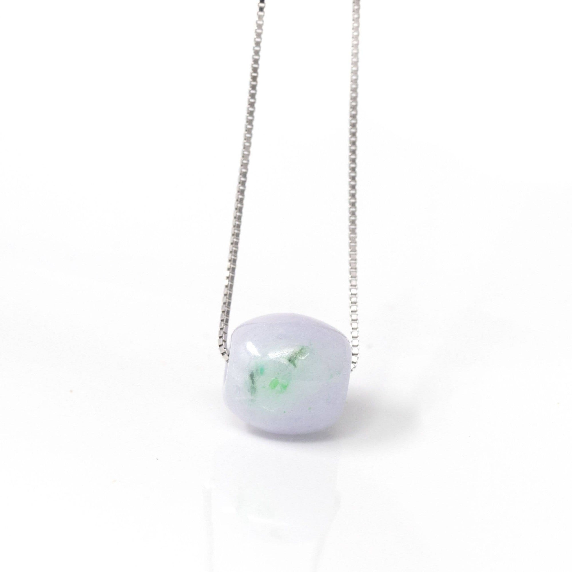 Baikalla Jewelry Jade Pendant Necklace Baikalla™ "Good Luck Button" Necklace Real Lavender Jade Lucky TongTong Pendant Necklace