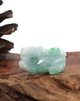 Baikalla Jewelry genuine jadeite carving Genuine Burmese Green Jadeite Jade PiXiu Pendant Necklace