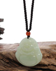 Baikalla Jewelry Jade Pendant Necklace Baikalla™ "Goddess of Compassion Buddha" Genuine White Jade Pendant Necklace