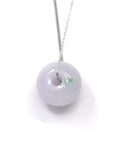 Baikalla Jewelry Jade Pendant Necklace Baikalla™ "Good Luck Button" Necklace Real Lavender Jade Lucky KouKou Pendant Necklace