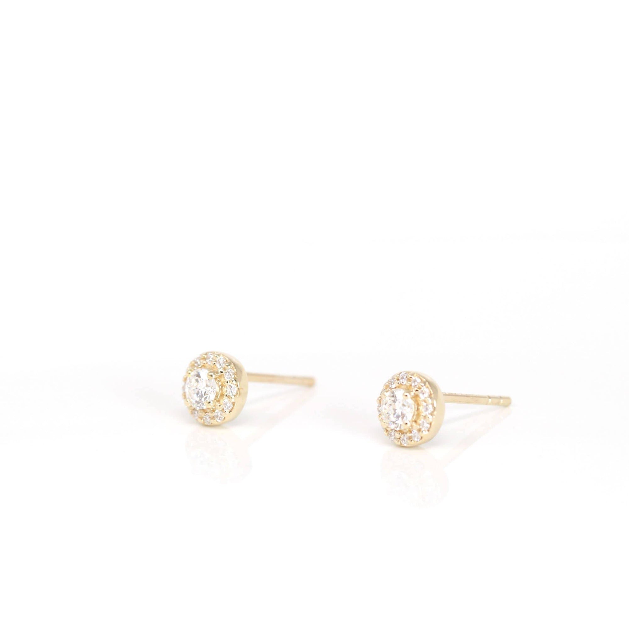 Baikalla Jewelry Gold Gemstone Earrings Baikalla™ 14k Classic White Gold Natural Diamond Earrings