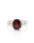 Baikalla Jewelry Gemstone Ring Baikalla™ Sterling Silver Red Garnet Ring