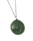 Baikalla Jewelry Baikalla™ "Lucky Jade Elephant" Nephrite Jade Necklace With Natural Jadeite Beads Necklace