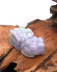 Baikalla Jewelry genuine jadeite carving Baikalla™ High-End Pi Xiu Genuine Burmese Lavender Jadeite Jade PiXiu Pendant Necklace (FengShui Lucky)