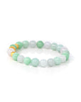 Baikalla Jewelry jade beads bracelet 24K Pure Yellow Gold Money Beads With Genuine Green Jade Round Beads Bracelet ( 9 mm )