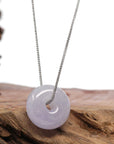 Baikalla Jewelry Jade Pendant Necklace Baikalla "Good Luck Button" Necklace Lavender Jadeite Jade Lucky Tong Tong Pendant Necklace