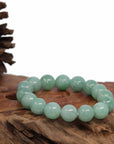 Baikalla Jewelry jade beads bracelet Jadeite Jade 13mm Round Green Beads Bracelet ( 13 mm )